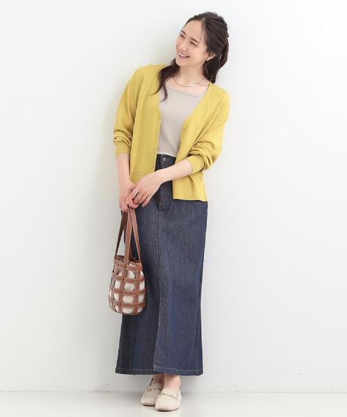 SHOO・LA・RUE（シューラルー）の「【SHOO・LA・RUE DENIM】シンプルだから使いやすい Aラインスカート（デニムスカート・レディース・ネイビー/ブルー・01/02/03/04）」の18枚目の写真