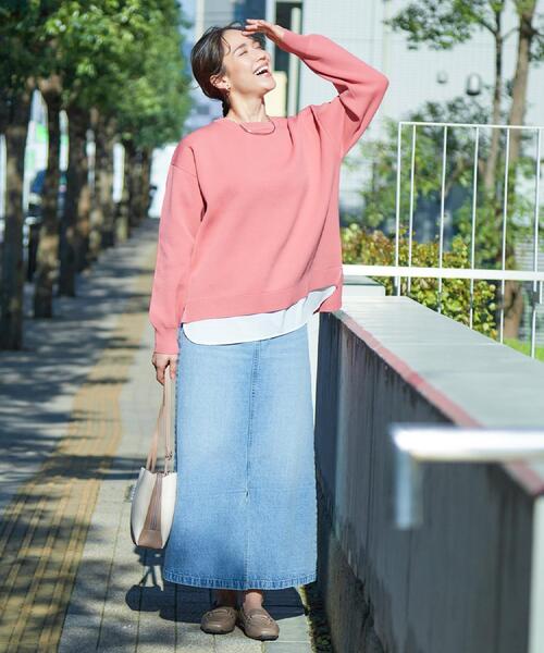 SHOO・LA・RUE（シューラルー）の「【SHOO・LA・RUE DENIM】シンプルだから使いやすい Aラインスカート（デニムスカート・レディース・ネイビー/ブルー・01/02/03/04）」の17枚目の写真