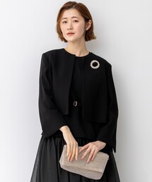 【専用です】23区　ノーカラー ブルゾン　38 ブラック ナイロン2WAYストレッチ ノーカラー ブルゾン