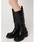 SLY�i�X���C�j�́u�y���r�`�[�g�u�[�c�zSQUARE TOE KNEE BOOTS �X�N�G�A�g�D �j�[ �u�[�c �����O�u�[�c�i�u�[�c�j�v�b�u���b�N