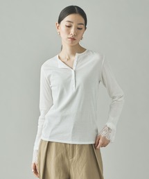 Curensology | Curensology(カレンソロジー)/ヘンリーレースロングスリーブTシャツ(Tシャツ/カットソー)