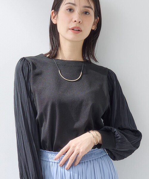 INDIVI（インディヴィ）の「【洗える／華やか】袖プリーツニット（ニット/セーター・レディース・ブラック/ライトブルー/オフホワイト・05/13/15 /38/19）」の22枚目の写真