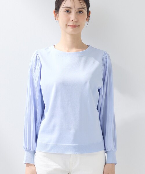 INDIVI（インディヴィ）の「【洗える／華やか】袖プリーツニット（ニット/セーター・レディース・ブラック/ライトブルー/オフホワイト・05/13/15 /38/19）」の16枚目の写真