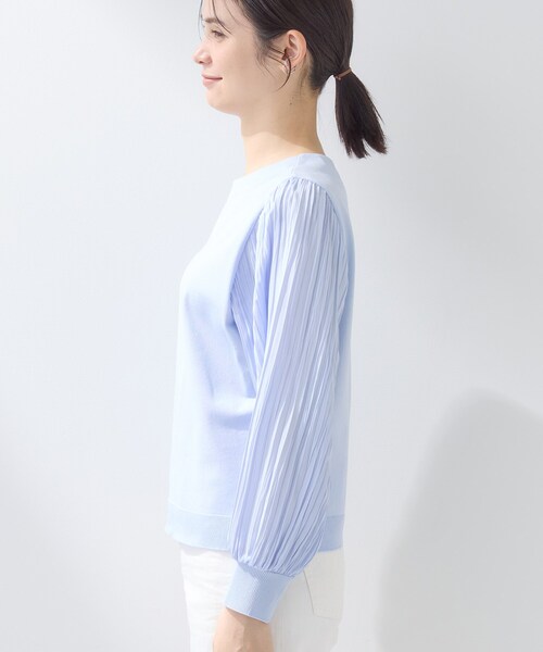 INDIVI（インディヴィ）の「【洗える／華やか】袖プリーツニット（ニット/セーター・レディース・ブラック/ライトブルー/オフホワイト・05/13/15 /38/19）」の17枚目の写真