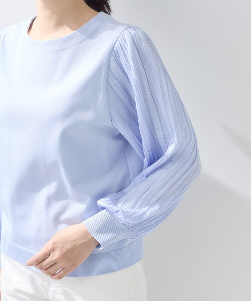 INDIVI（インディヴィ）の「【洗える／華やか】袖プリーツニット（ニット/セーター・レディース・ブラック/ライトブルー/オフホワイト・05/13/15 /38/19）」の20枚目の写真