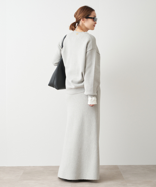 Deuxieme Classe（ドゥーズィエムクラス）の「SMOOTH TOP ロングスカート（スカート・レディース・ライトグレー/ベージュ・38/36）」の3枚目の写真