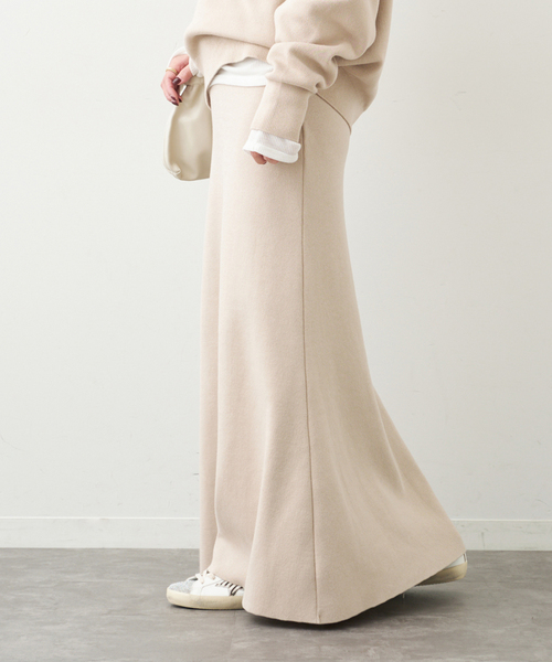 Deuxieme Classe（ドゥーズィエムクラス）の「SMOOTH TOP ロングスカート（スカート・レディース・ライトグレー/ベージュ・38/36）」の6枚目の写真
