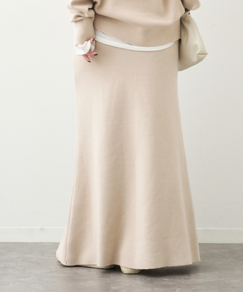 Deuxieme Classe（ドゥーズィエムクラス）の「SMOOTH TOP ロングスカート（スカート・レディース・ライトグレー/ベージュ・38/36）」の7枚目の写真