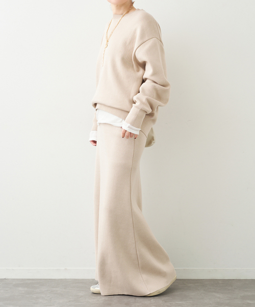 Deuxieme Classe（ドゥーズィエムクラス）の「SMOOTH TOP ロングスカート（スカート・レディース・ライトグレー/ベージュ・38/36）」の9枚目の写真