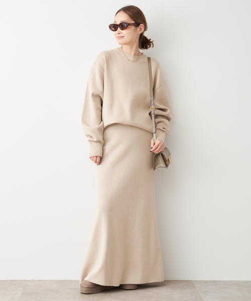 Deuxieme Classe（ドゥーズィエムクラス）の「SMOOTH TOP ロングスカート（スカート・レディース・ライトグレー/ベージュ・38/36）」の14枚目の写真