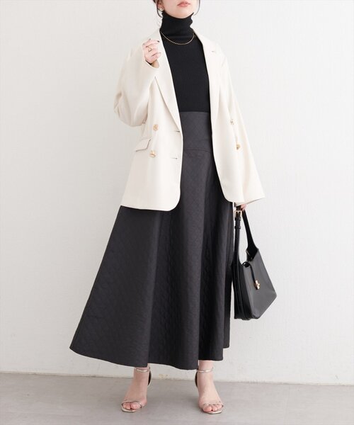 natural couture(ナチュラルクチュール)の「〈osono〉テーラードジャケット(テーラードジャケット・レディース・モカ/オフホワイト/チャコールグレー・FREE)」の18枚目の写真