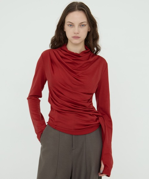 【RITAN/リタン】Drape WoolCut Tops/ドレープウールカットトップス
