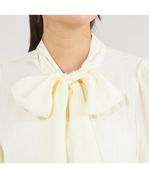 SUIT SELECT（スーツセレクト）の「【SUIT SELECT×Samantha Thavasa】【長袖】リボンブラウス（シャツ/ブラウス・レディース・ブルー/ホワイト/ピンク/ミント/イエロー・SMALL/MEDIUM/LARGE/X-LARGE）」の19枚目の写真