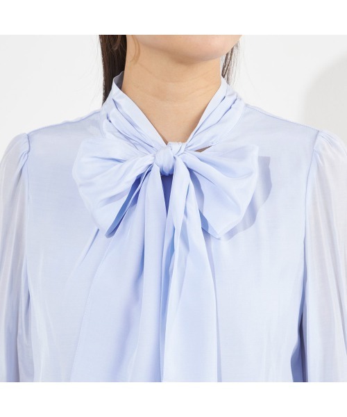 SUIT SELECT（スーツセレクト）の「【SUIT SELECT×Samantha Thavasa】【長袖】リボンブラウス（シャツ/ブラウス・レディース・ブルー/ホワイト/ピンク/ミント/イエロー・SMALL/MEDIUM/LARGE/X-LARGE）」の18枚目の写真