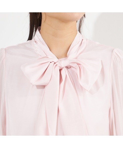 SUIT SELECT（スーツセレクト）の「【SUIT SELECT×Samantha Thavasa】【長袖】リボンブラウス（シャツ/ブラウス・レディース・ブルー/ホワイト/ピンク/ミント/イエロー・SMALL/MEDIUM/LARGE/X-LARGE）」の20枚目の写真