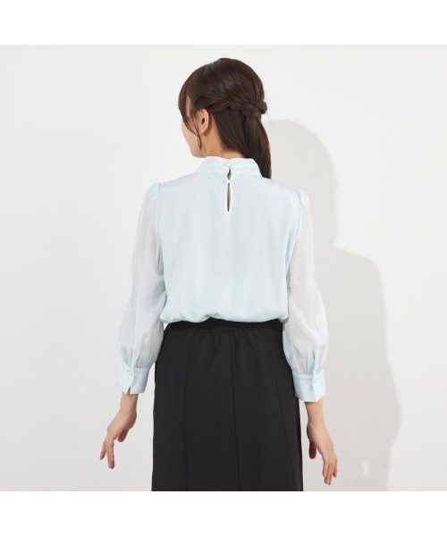 SUIT SELECT（スーツセレクト）の「【SUIT SELECT×Samantha Thavasa】【長袖】リボンブラウス（シャツ/ブラウス・レディース・ブルー/ホワイト/ピンク/ミント/イエロー・SMALL/MEDIUM/LARGE/X-LARGE）」の9枚目の写真