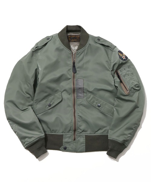 CORPUS TOKYO(コーパス トーキョー)の「【HOUSTON/ヒューストン】L-2B FLIGHT JACKET/フライトジャケット(ミリタリージャケット・メンズ・セージグリーン・36/38/40/42)」の1枚目の写真