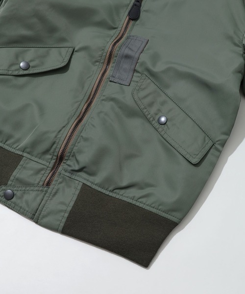 CORPUS TOKYO(コーパス トーキョー)の「【HOUSTON/ヒューストン】L-2B FLIGHT JACKET/フライトジャケット(ミリタリージャケット・メンズ・セージグリーン・36/38/40/42)」の5枚目の写真
