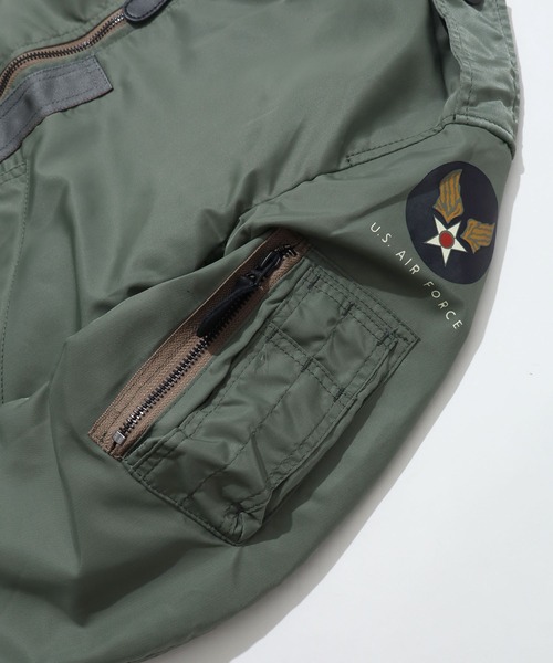 CORPUS TOKYO(コーパス トーキョー)の「【HOUSTON/ヒューストン】L-2B FLIGHT JACKET/フライトジャケット(ミリタリージャケット・メンズ・セージグリーン・36/38/40/42)」の3枚目の写真