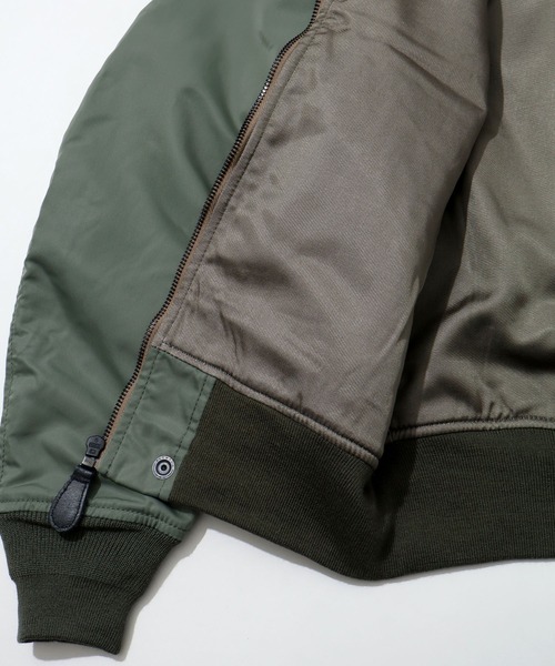 CORPUS TOKYO(コーパス トーキョー)の「【HOUSTON/ヒューストン】L-2B FLIGHT JACKET/フライトジャケット(ミリタリージャケット・メンズ・セージグリーン・36/38/40/42)」の7枚目の写真