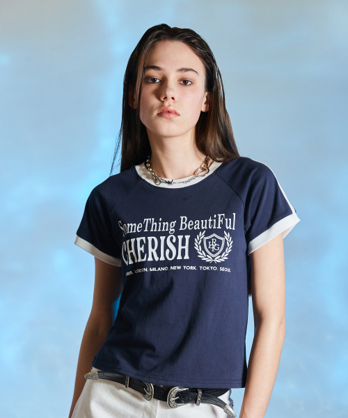 LARTIGENT(ラーティゼン)の「L10 CHERISH TRACK T-SHIRT(NAVY)(Tシャツ/カットソー・レディース・その他・FREE)」の2枚目の写真