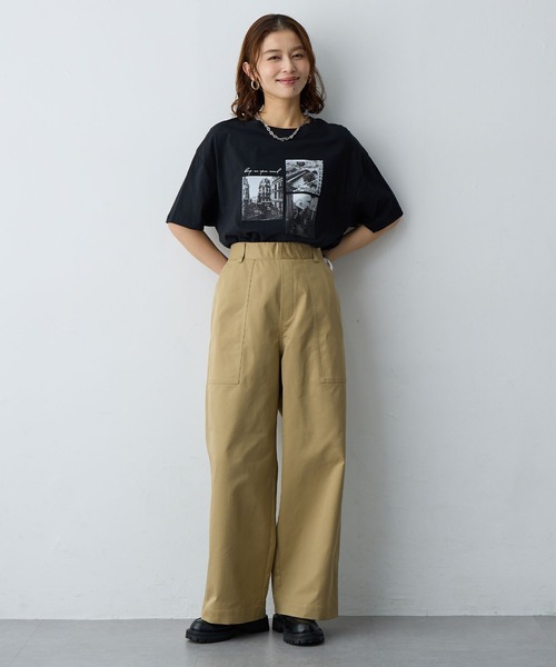 anyfee(エニフィー)の「【anyfee/大きいサイズ】ワイドベイカーパンツ(2026SS)(その他パンツ・レディース・カーキ/ベージュ・LL/5L/3L/4L)」の14枚目の写真