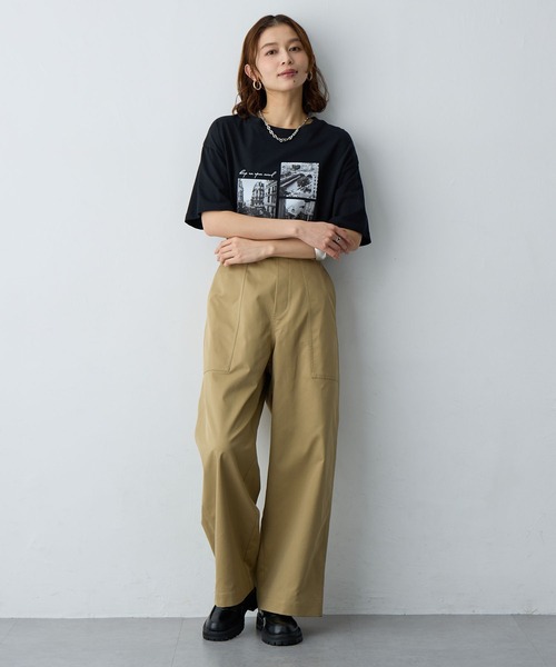 anyfee(エニフィー)の「【anyfee/大きいサイズ】ワイドベイカーパンツ(2026SS)(その他パンツ・レディース・カーキ/ベージュ・LL/5L/3L/4L)」の10枚目の写真