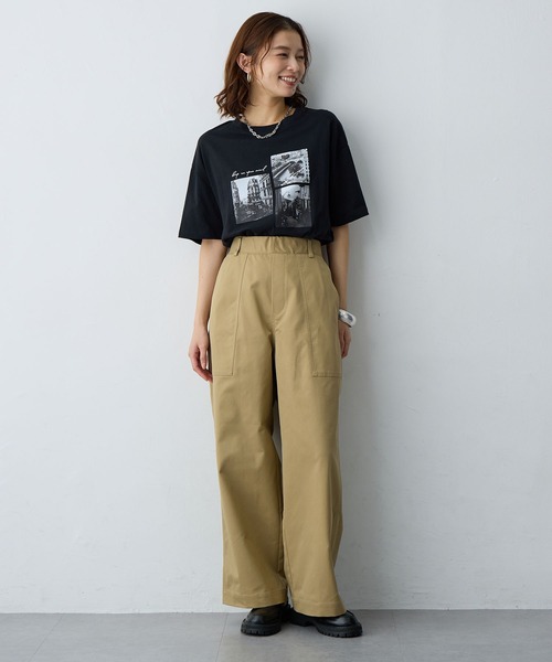anyfee(エニフィー)の「【anyfee/大きいサイズ】ワイドベイカーパンツ(2026SS)(その他パンツ・レディース・カーキ/ベージュ・LL/5L/3L/4L)」の13枚目の写真