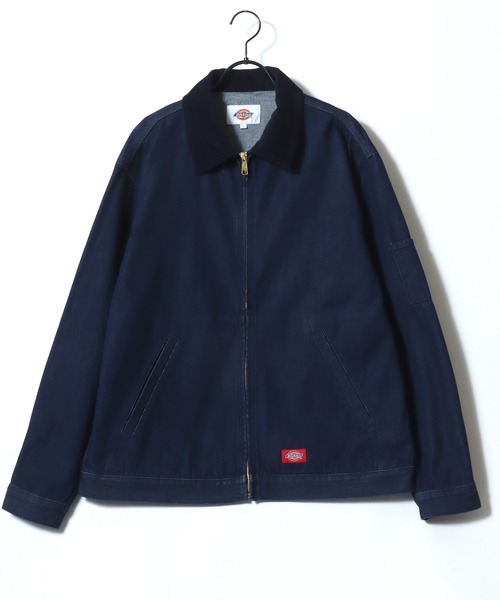 Dickies(ディッキーズ)の「Dickies/ディッキーズ Eisenhower Jacket/オーバーサイズ デニム 襟コーデュロイ アイゼンハワージャケット/ハンティングジャケット/ワークジャケット/ブルゾン/レディース メンズ(ブルゾン・メンズ・ブルー/ブラック・L/XL/M)」の7枚目の写真