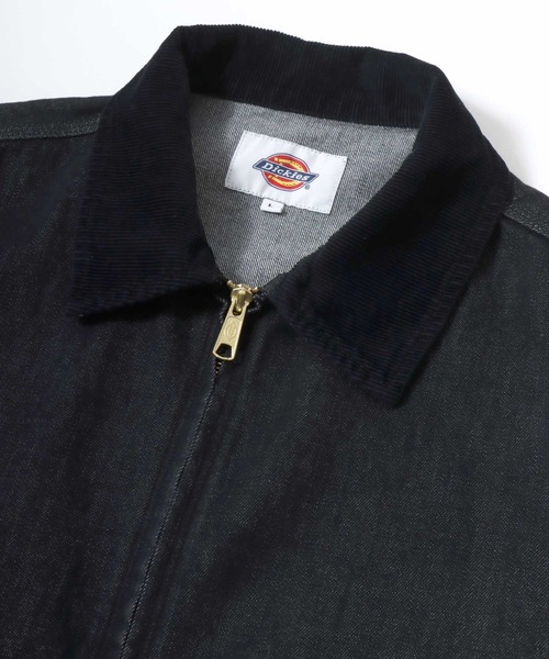 Dickies(ディッキーズ)の「Dickies/ディッキーズ Eisenhower Jacket/オーバーサイズ デニム 襟コーデュロイ アイゼンハワージャケット/ハンティングジャケット/ワークジャケット/ブルゾン/レディース メンズ(ブルゾン・メンズ・ブルー/ブラック・L/XL/M)」の9枚目の写真
