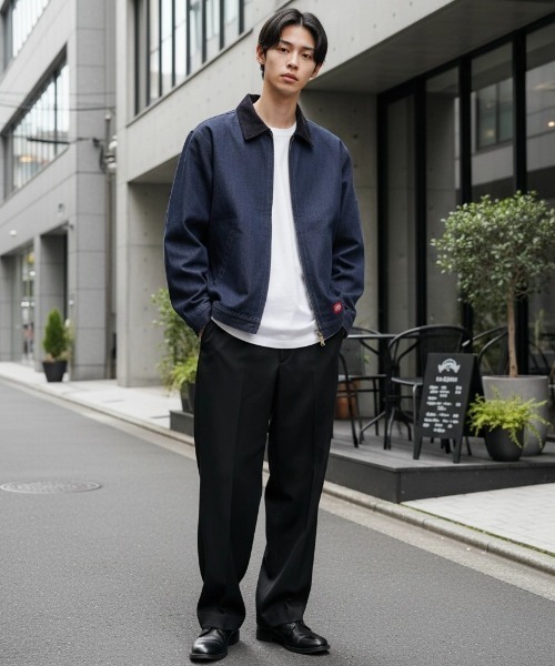 Dickies(ディッキーズ)の「Dickies/ディッキーズ Eisenhower Jacket/オーバーサイズ デニム 襟コーデュロイ アイゼンハワージャケット/ハンティングジャケット/ワークジャケット/ブルゾン/レディース メンズ(ブルゾン・メンズ・ブルー/ブラック・L/XL/M)」の20枚目の写真