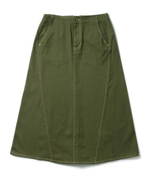Ray BEAMS(レイビームス)の「Ray BEAMS / コットン ツイル Aライン スカート(スカート・レディース・ダークブラウン/オリーブ・0/1)」の17枚目の写真