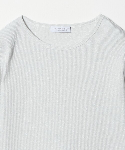 UNITED ARROWS ユナイテッドアローズ シルバー ラメ カットソー ラメ Tシャツ