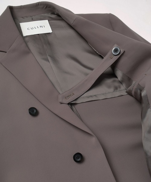 CULLNI(クルニ)の「Dry Double Cloth Slant Belt Tailored Jacket(テーラードジャケット・メンズ・ネイビー/ダークブラウン/アッシュブラウン/ブラック・1/2/0)」の8枚目の写真