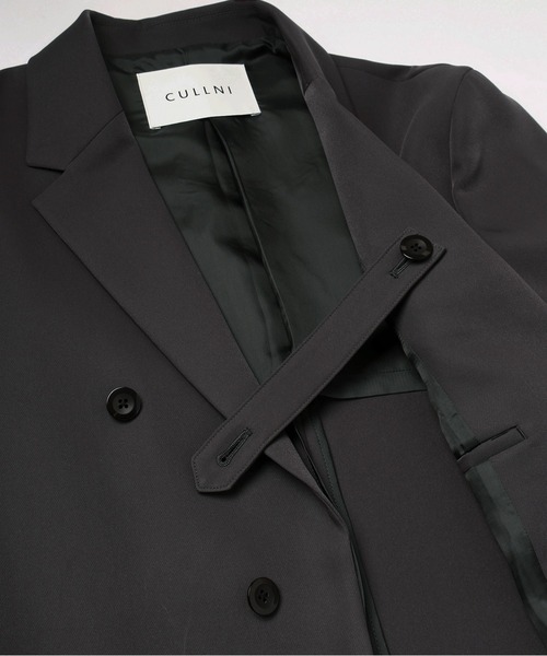CULLNI(クルニ)の「Dry Double Cloth Slant Belt Tailored Jacket(テーラードジャケット・メンズ・ネイビー/ダークブラウン/アッシュブラウン/ブラック・1/2/0)」の11枚目の写真