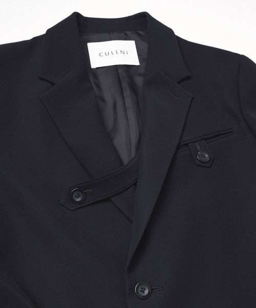 CULLNI(クルニ)の「Dry Double Cloth Slant Belt Tailored Jacket(テーラードジャケット・メンズ・ネイビー/ダークブラウン/アッシュブラウン/ブラック・1/2/0)」の13枚目の写真