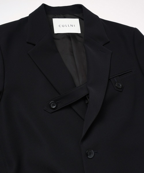 CULLNI(クルニ)の「Dry Double Cloth Slant Belt Tailored Jacket(テーラードジャケット・メンズ・ネイビー/ダークブラウン/アッシュブラウン/ブラック・1/2/0)」の15枚目の写真