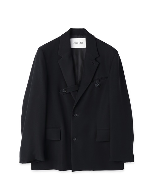 CULLNI(クルニ)の「Dry Double Cloth Slant Belt Tailored Jacket(テーラードジャケット・メンズ・ネイビー/ダークブラウン/アッシュブラウン/ブラック・1/2/0)」の19枚目の写真