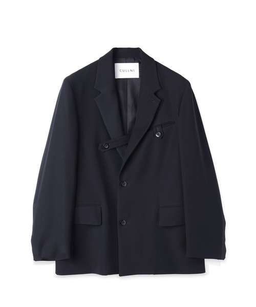 CULLNI(クルニ)の「Dry Double Cloth Slant Belt Tailored Jacket(テーラードジャケット・メンズ・ネイビー/ダークブラウン/アッシュブラウン/ブラック・1/2/0)」の20枚目の写真