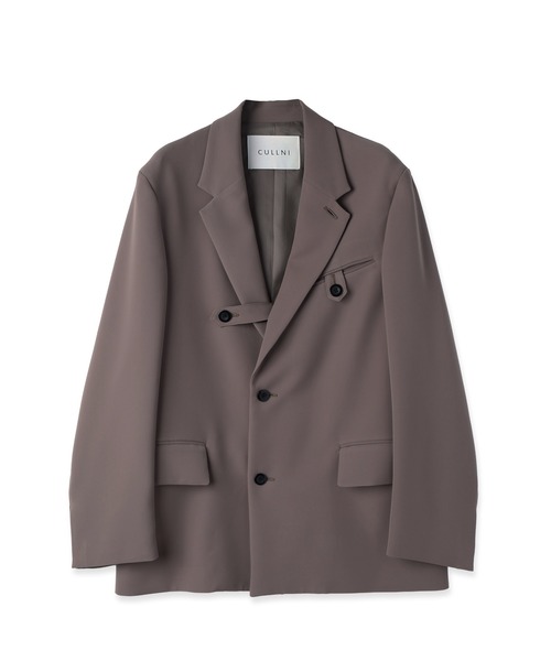 CULLNI(クルニ)の「Dry Double Cloth Slant Belt Tailored Jacket(テーラードジャケット・メンズ・ネイビー/ダークブラウン/アッシュブラウン/ブラック・1/2/0)」の22枚目の写真