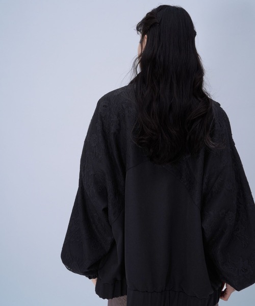 HARE(ハレ)の「レースデザインミドルブルゾン(HARE)(ブルゾン・レディース・ブラック/ホワイト・FREE)」の20枚目の写真