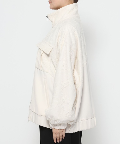 HARE(ハレ)の「レースデザインミドルブルゾン(HARE)(ブルゾン・レディース・ブラック/ホワイト・FREE)」の22枚目の写真