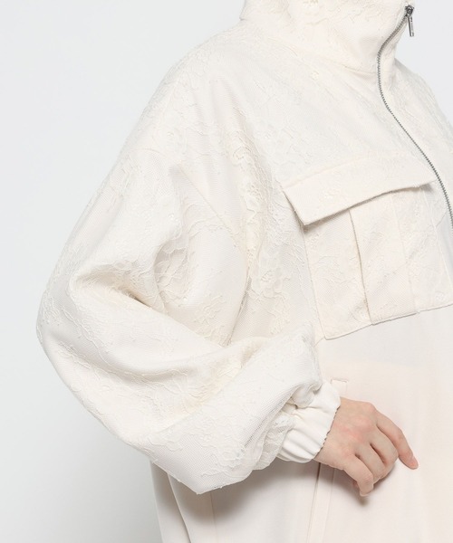 HARE(ハレ)の「レースデザインミドルブルゾン(HARE)(ブルゾン・レディース・ブラック/ホワイト・FREE)」の16枚目の写真