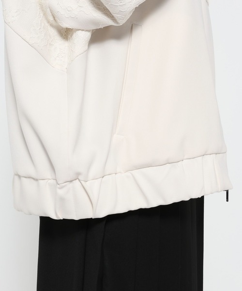 HARE(ハレ)の「レースデザインミドルブルゾン(HARE)(ブルゾン・レディース・ブラック/ホワイト・FREE)」の15枚目の写真