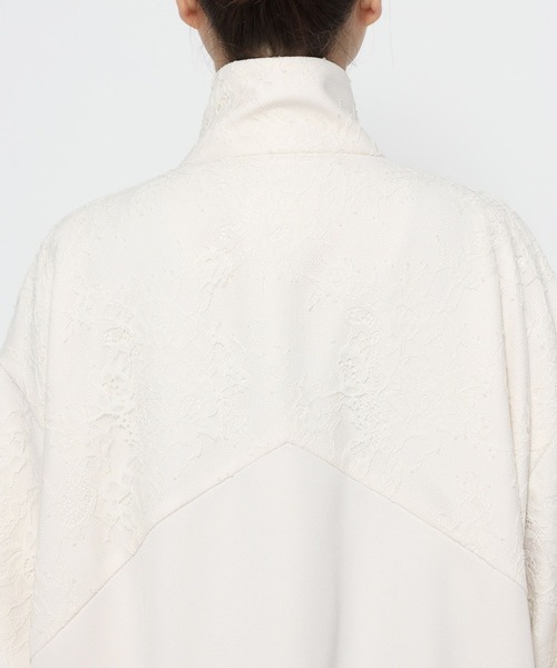 HARE(ハレ)の「レースデザインミドルブルゾン(HARE)(ブルゾン・レディース・ブラック/ホワイト・FREE)」の10枚目の写真