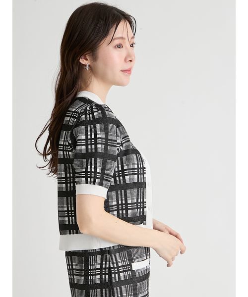 CELFORD（セルフォード）の「【洗える】チェックジャカードミニニットワンピースセット（ワンピース・レディース・ブラック/グレー/ミント/ピンク・36/38）」の8枚目の写真