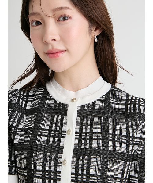 CELFORD（セルフォード）の「【洗える】チェックジャカードミニニットワンピースセット（ワンピース・レディース・ブラック/グレー/ミント/ピンク・36/38）」の9枚目の写真