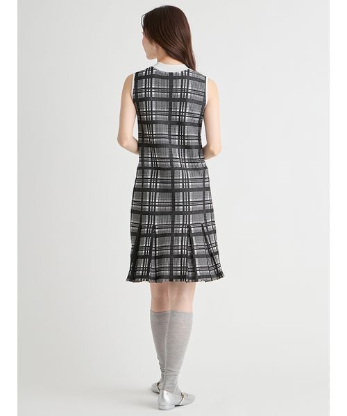 CELFORD（セルフォード）の「【洗える】チェックジャカードミニニットワンピースセット（ワンピース・レディース・ブラック/グレー/ミント/ピンク・36/38）」の15枚目の写真