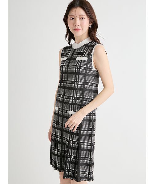 CELFORD（セルフォード）の「【洗える】チェックジャカードミニニットワンピースセット（ワンピース・レディース・ブラック/グレー/ミント/ピンク・36/38）」の18枚目の写真