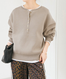 Spick & Span（スピックアンドスパン）の「《新色有り / 追加》メタルボタンヘンリーネックニット（ニット/セーター・レディース）」